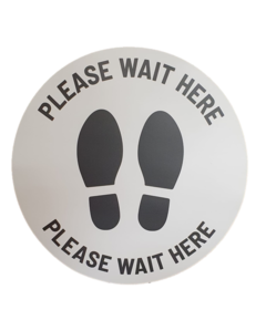 COVID 19 Adhesive Wait Here Floor Graphics