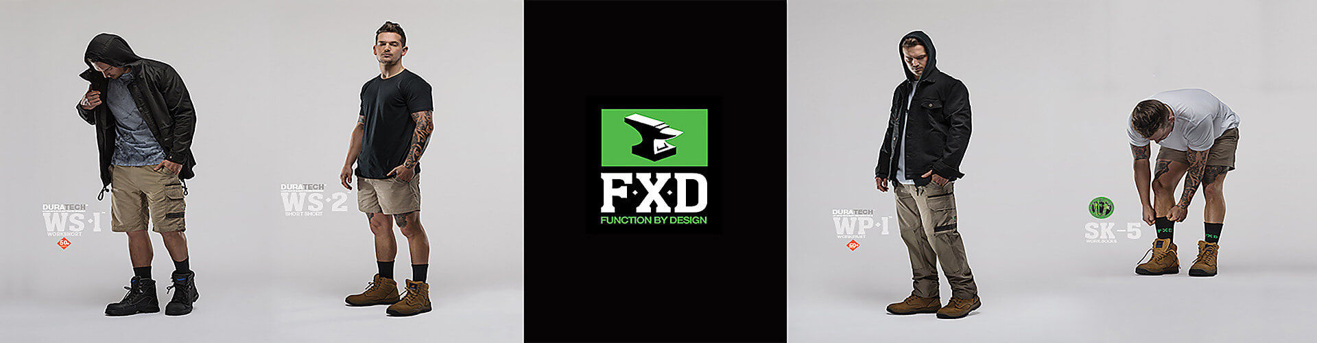 FXD Man in four poses for FXD