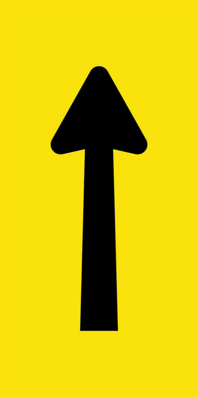 Arrow Lane Ahead Symbol Sign