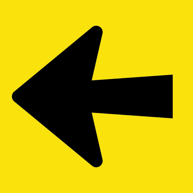 Black and Yellow Arrow Sign