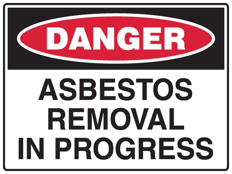 A danger Asbestos Sign