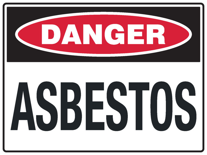 A danger Asbestos Sign