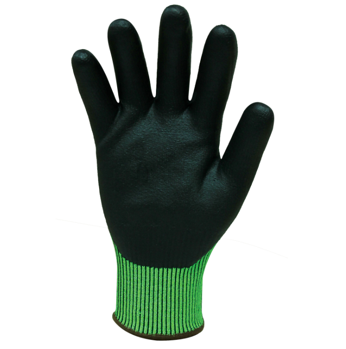 Bastion Hi Vis Green Cut 5 Gloves 