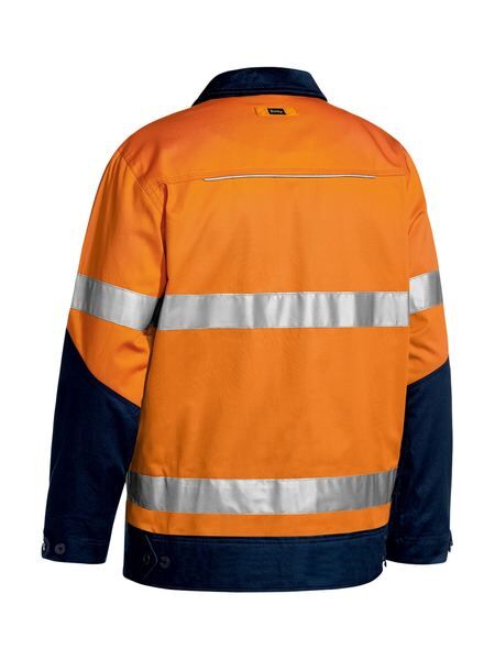 Bisley HiVis Cotton Drill Reflective Jacket