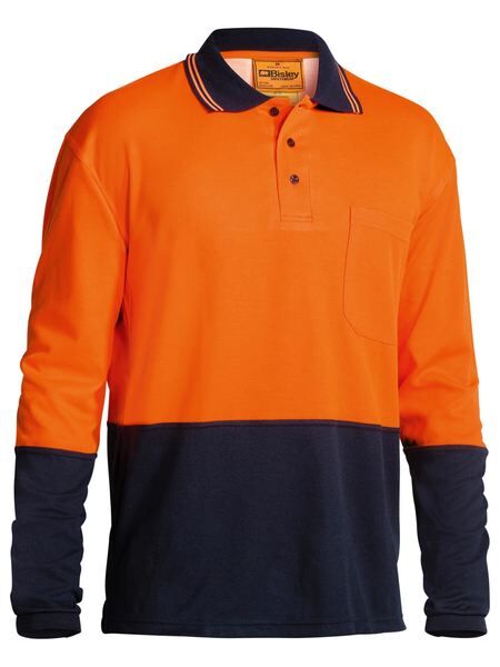 Bisley Hi Vis Polo Shirt Long Sleeve