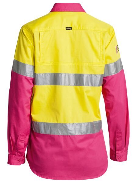 Bisley Womens 3M Taped Hi Vis Cool Lightweight Shirt