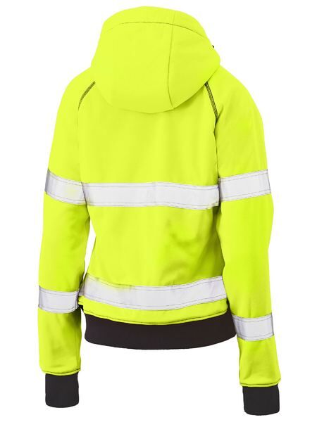 Bisley Womens Taped Hi Vis Fleece Hoodie