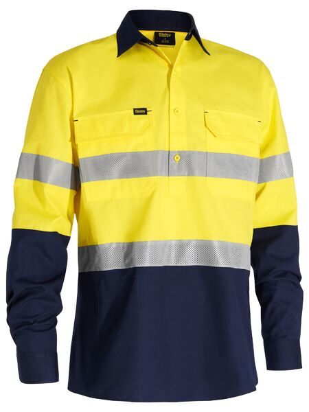 Bisley X Airflow Closed Front Reflective Ripstop Shirt