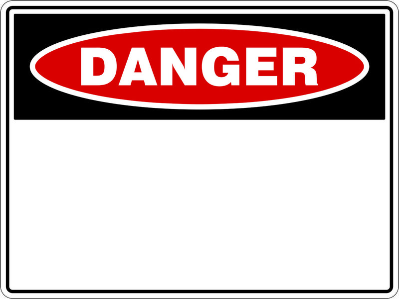A Blank Danger Sign for own content