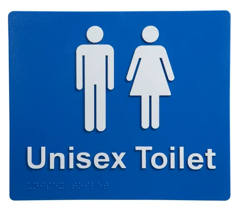 Braille Unisex Toilet Sign