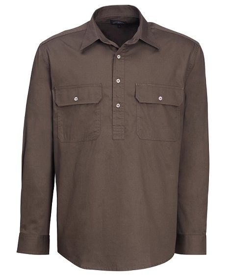 A brown Pilbara Work Shirt