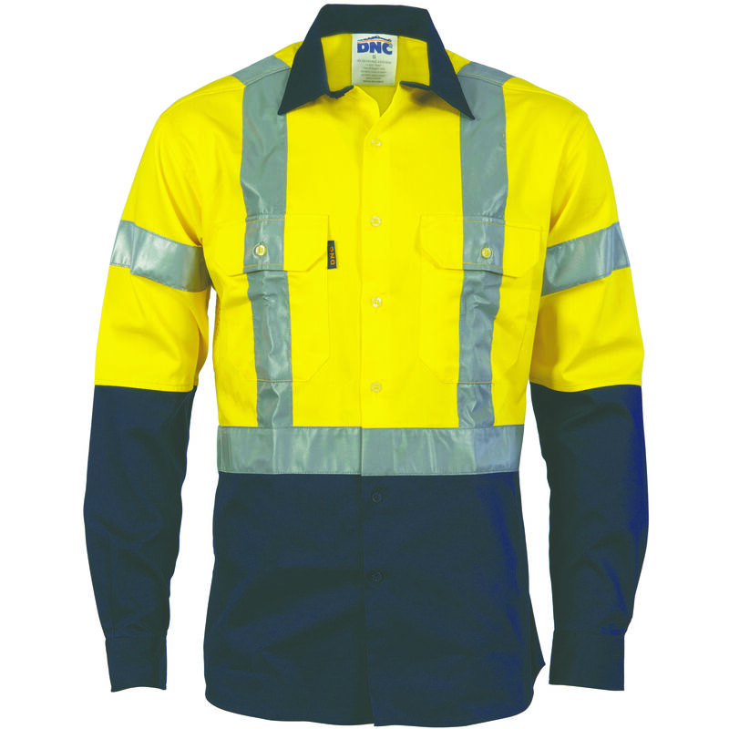 DNC HiVis LS Shirt with H Pattern Tape