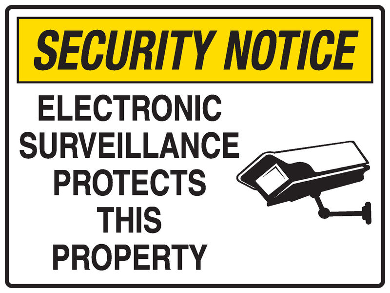 Electronic Surveillance Protects This Property Sign