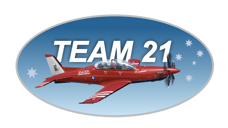 Embroidery of Team 21 Pearce logo