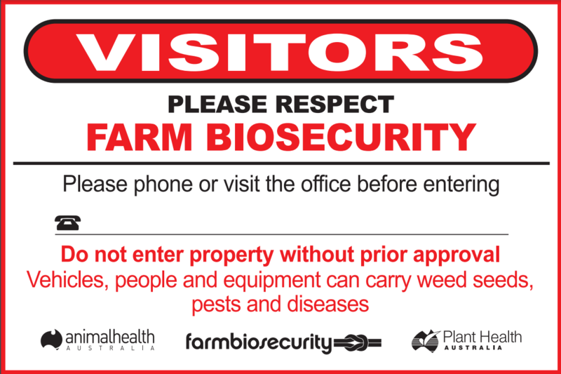 Farm Biosecurity Sign Aluminum
