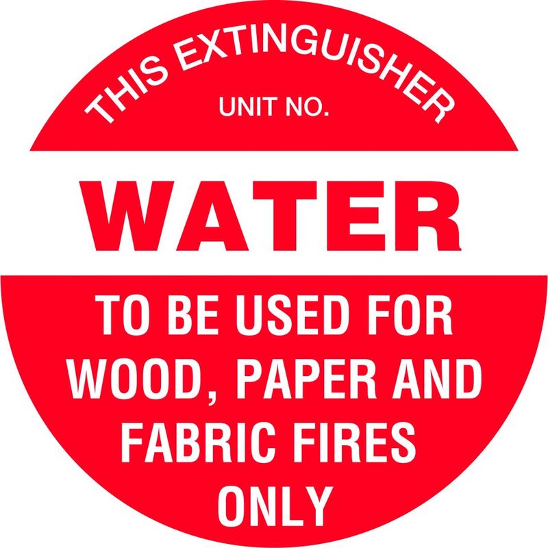 Fire Extinguisher Water Sign