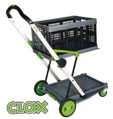 A Clax Folding Cart with the Clax logo