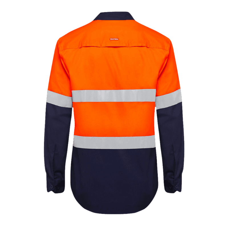Hard Yakka Hi Vis LS 2 Tone Taped Vented Shirt