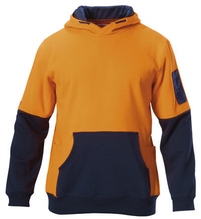 Hard Yakka Hi Visibility Two Tone Fleece Hoodie