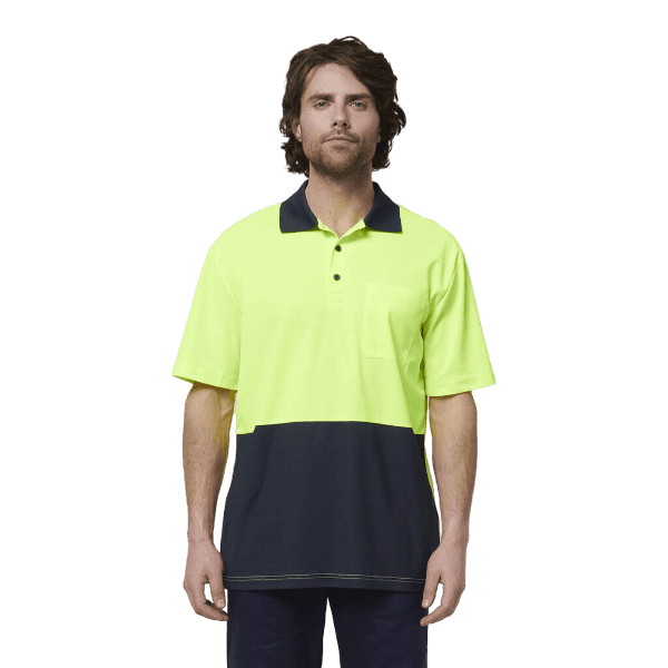 Hard Yakka Mens SS Hi Vis Polo