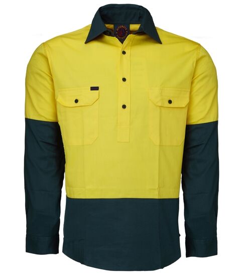 Hi Vis Closed Front LS Shirt