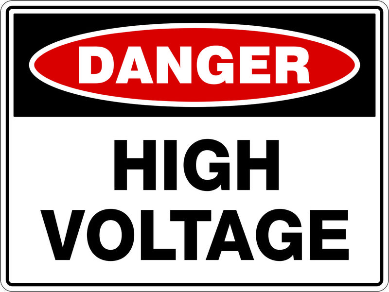 A High Voltage Sign that states 'Danger: High Voltage'