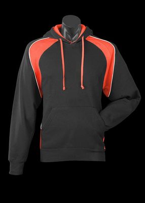 A blue Huxley Hoodie with orange