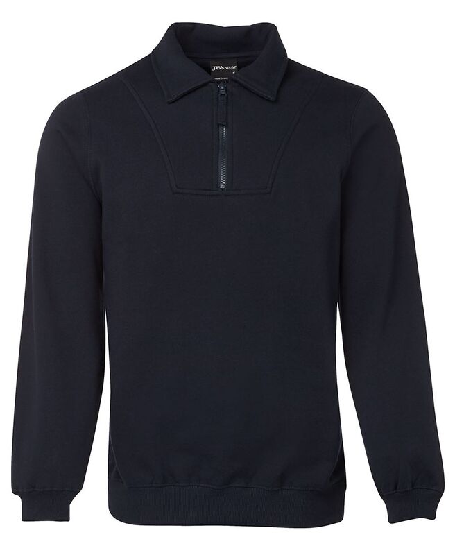 JB+39s 12 Zip Fleecy Navy Sweat