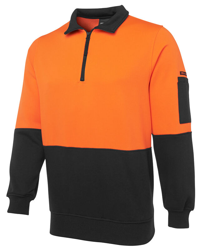 JBs HiVis 12 Zip Fleecy Sweat 