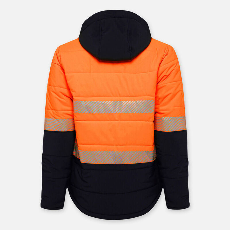 KingGee Hi Vis Reflective Fleece Lined Puffer Jacket