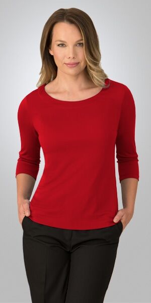 Ladies 34 Sleeve Smart Knit Top 