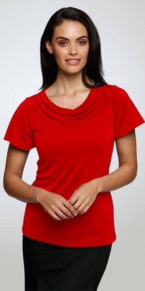 Ladies Eva Knit Short Flutter Sleeve