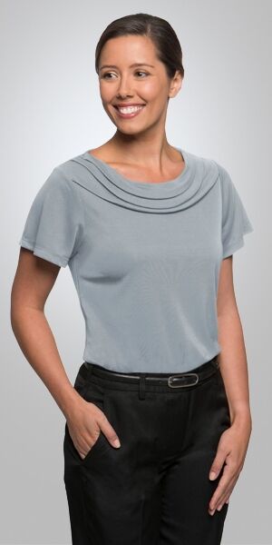 Ladies Eva Knit Short Flutter Sleeve