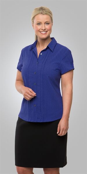 Ladies Short Sleeve City Stretch Spot Shirt 