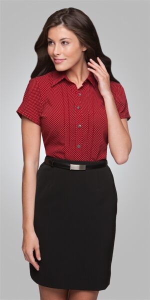 Ladies Short Sleeve City Stretch Spot Shirt 