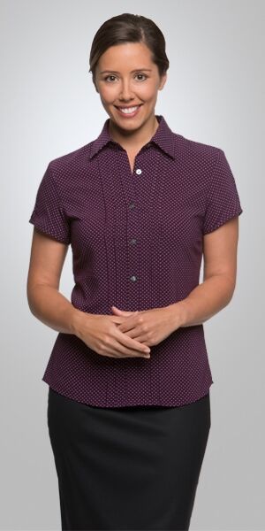 Ladies Short Sleeve City Stretch Spot Shirt 