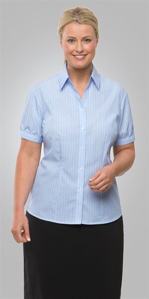 Ladies Short Sleeve Shadow Stripe Shirt 