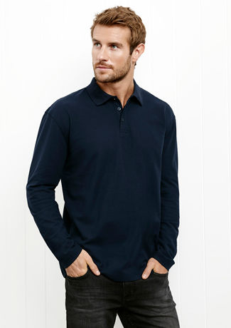 Mens LS Crew Polo