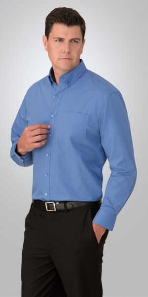 Mens Micro Check Long Sleeve Shirt 