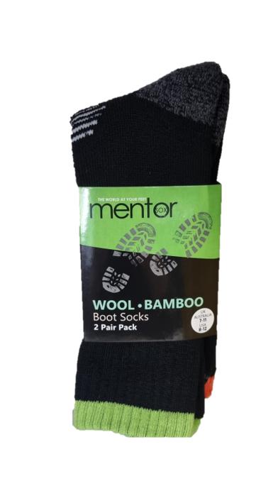 Mentor WoolBamboo Blend Boot Socks 2 Pack