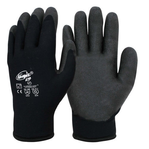 A pair of black Ninja Ice 6 Pack gloves