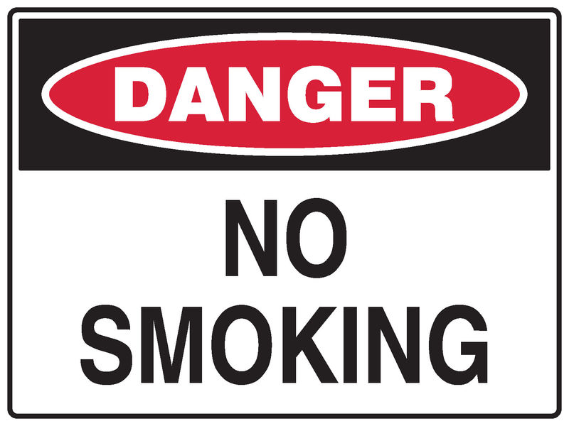 A No Smoking Sign danger sign