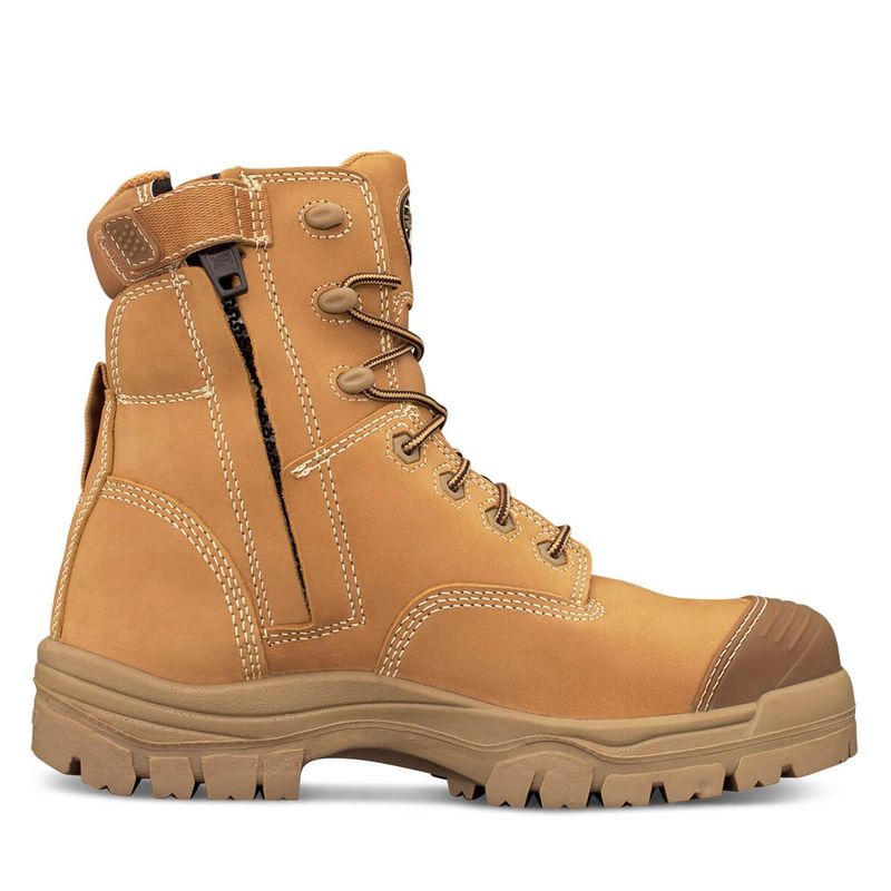 Oliver 150mm Wheat Zip Sided Safety Boots