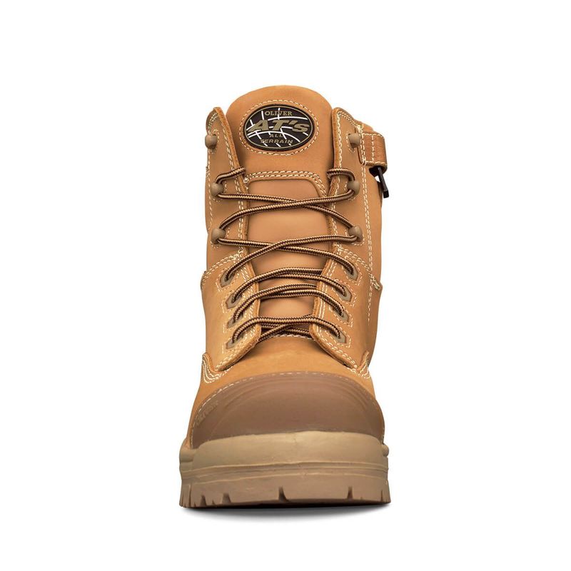 Oliver 150mm Wheat Zip Sided Safety Boots