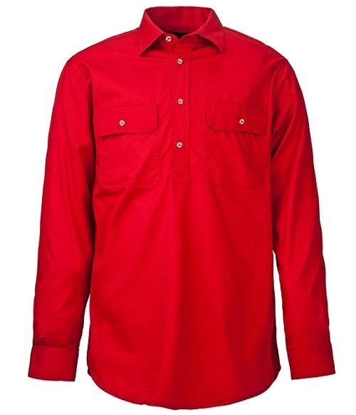 A red Pilbara Work Shirt