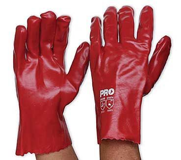 Red PVC Glove   Short