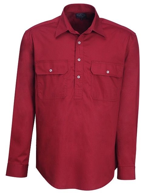 A red Pilbara Work Shirt