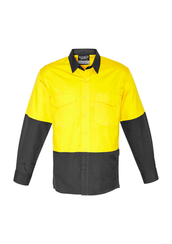 SYZMIK Mens Rugged Cooling HiVis LS Shirt