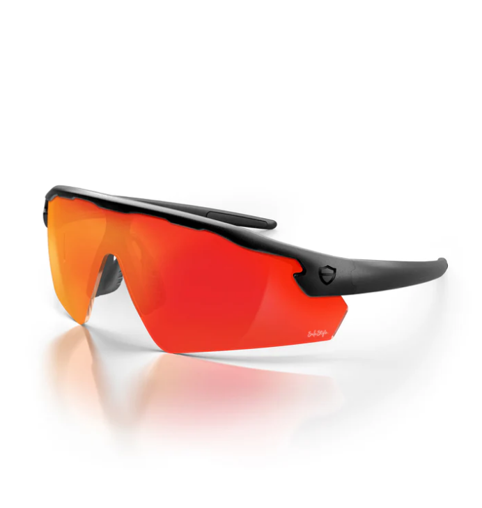 SafeStyle Phantoms Matte Black Frame Red Lens Safety Glasses