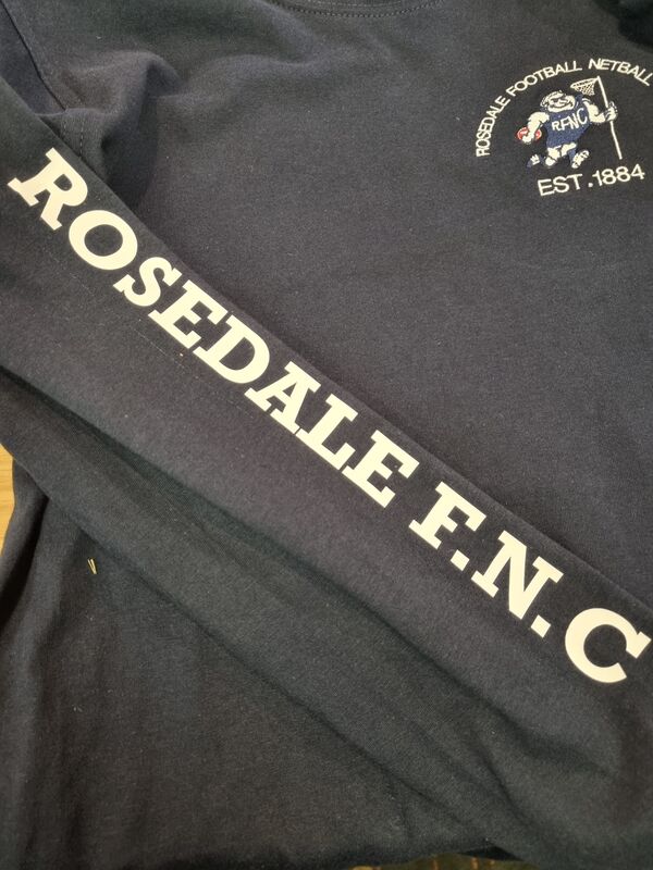 Screen Print   RFNC Sleeve logo on Tees